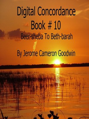 cover image of Beer-sheba to Beth-barah--Digital Concordance Book 10